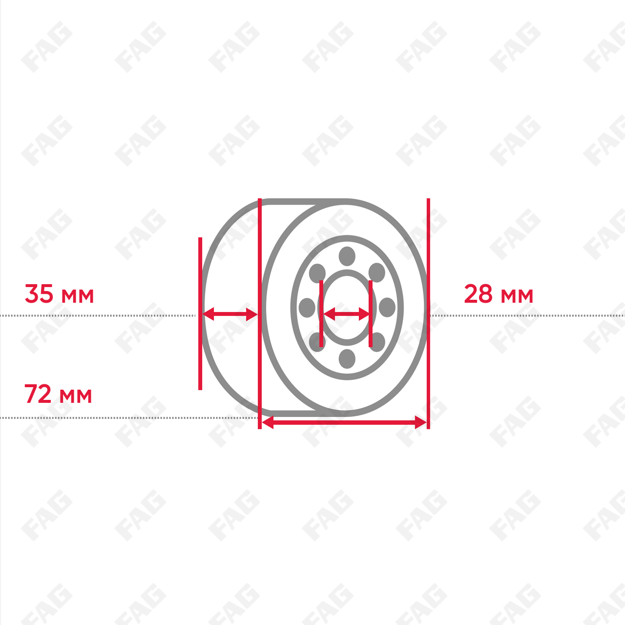 Радиальный сферический роликоподшипник WS22207-E1-XL-2RSR-C3