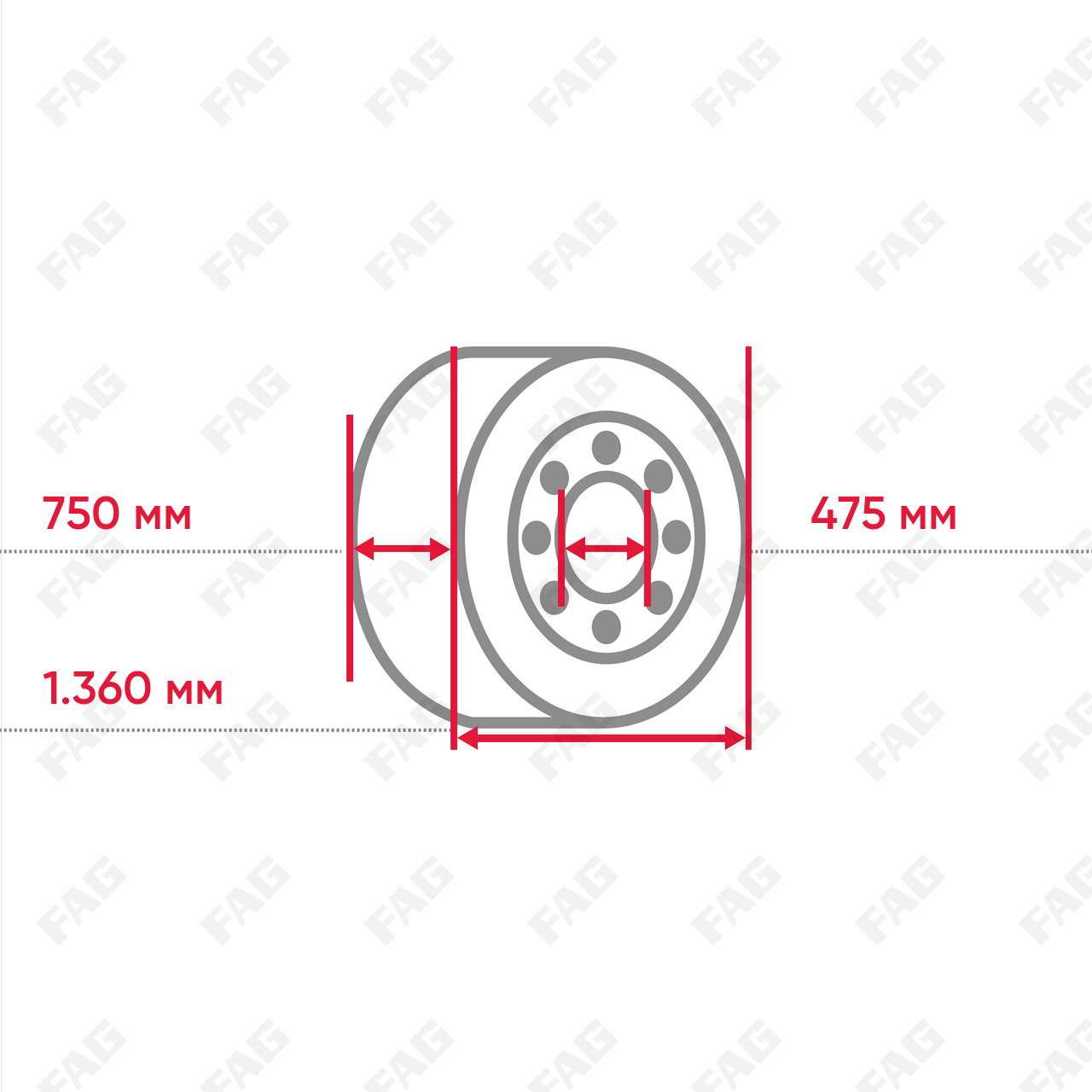 Радиальный сферический роликоподшипник 232/750-B-K-MB