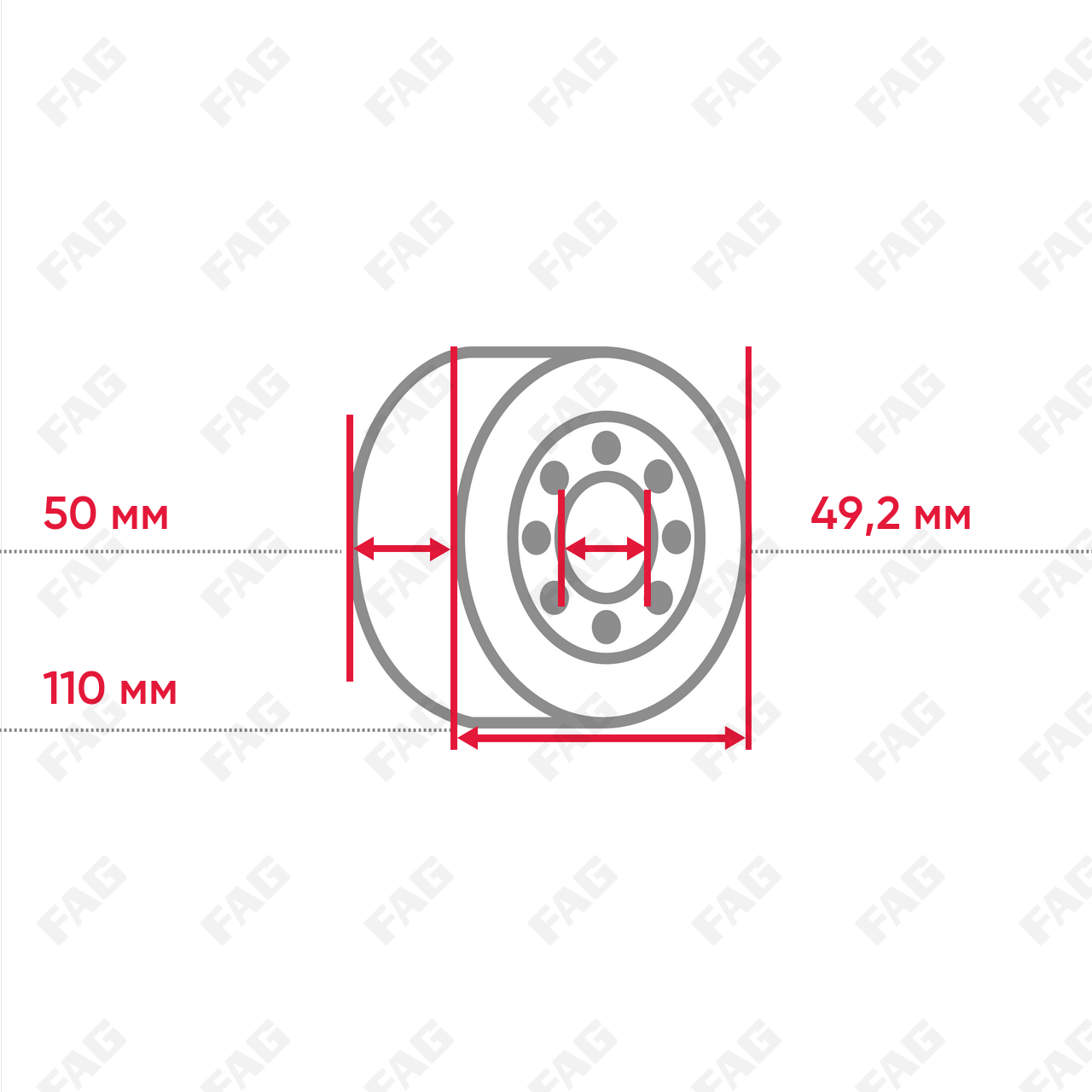 Радиальный закрепляемый шарикоподшипник GNE50-XL-KRR-B-AS2/V