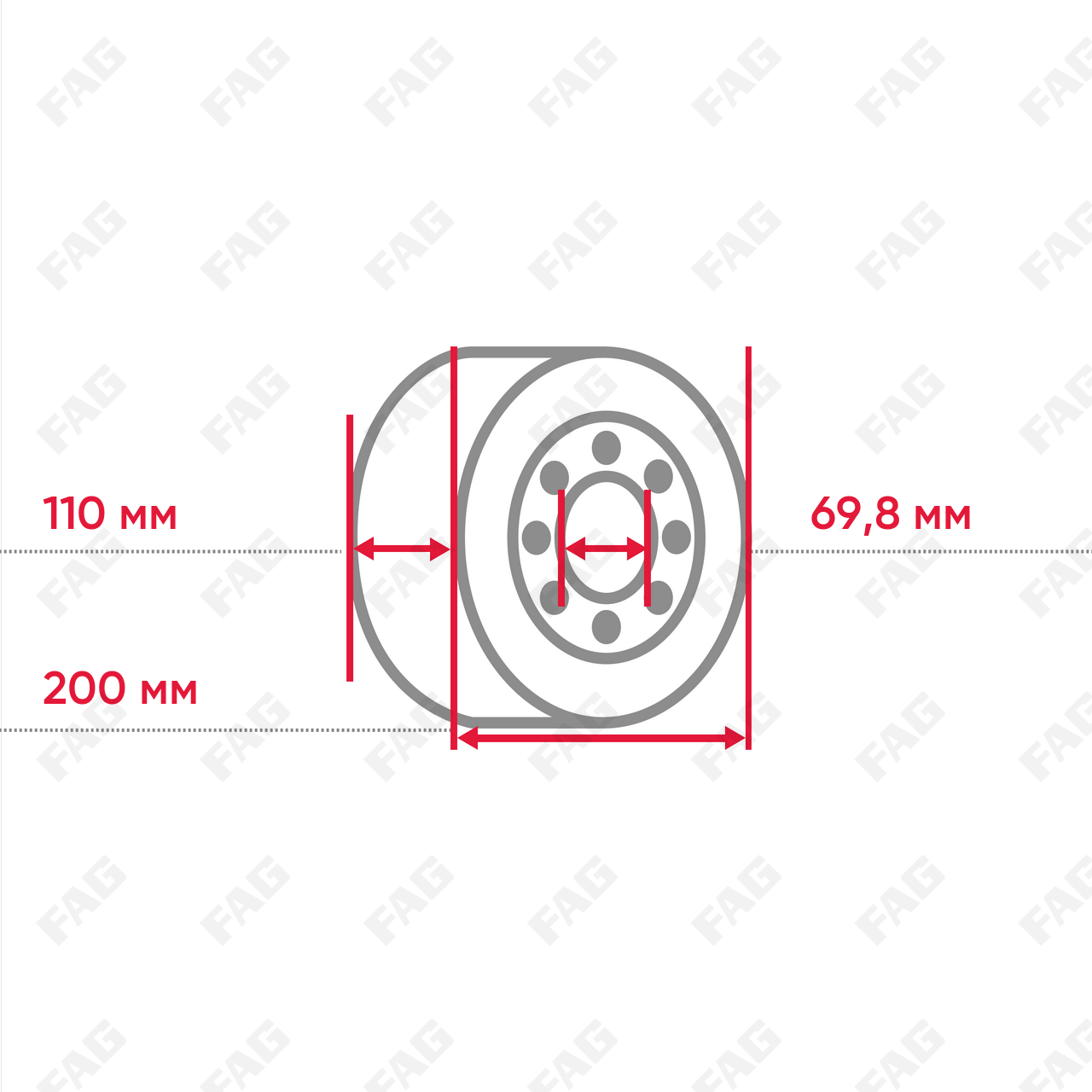 Радиальный сферический роликоподшипник 23222-E1A-XL-K-M-C4