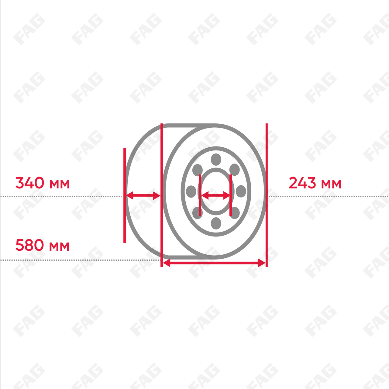 Радиальный сферический роликоподшипник 24168-BE-XL-K30