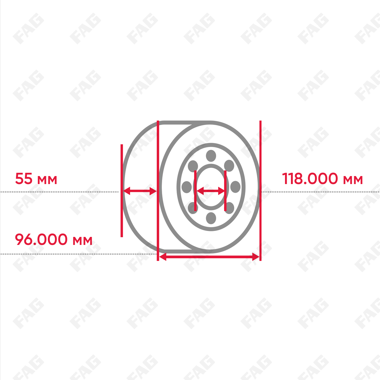 Конический роликоподшипник R32011-X-XL-W215FB