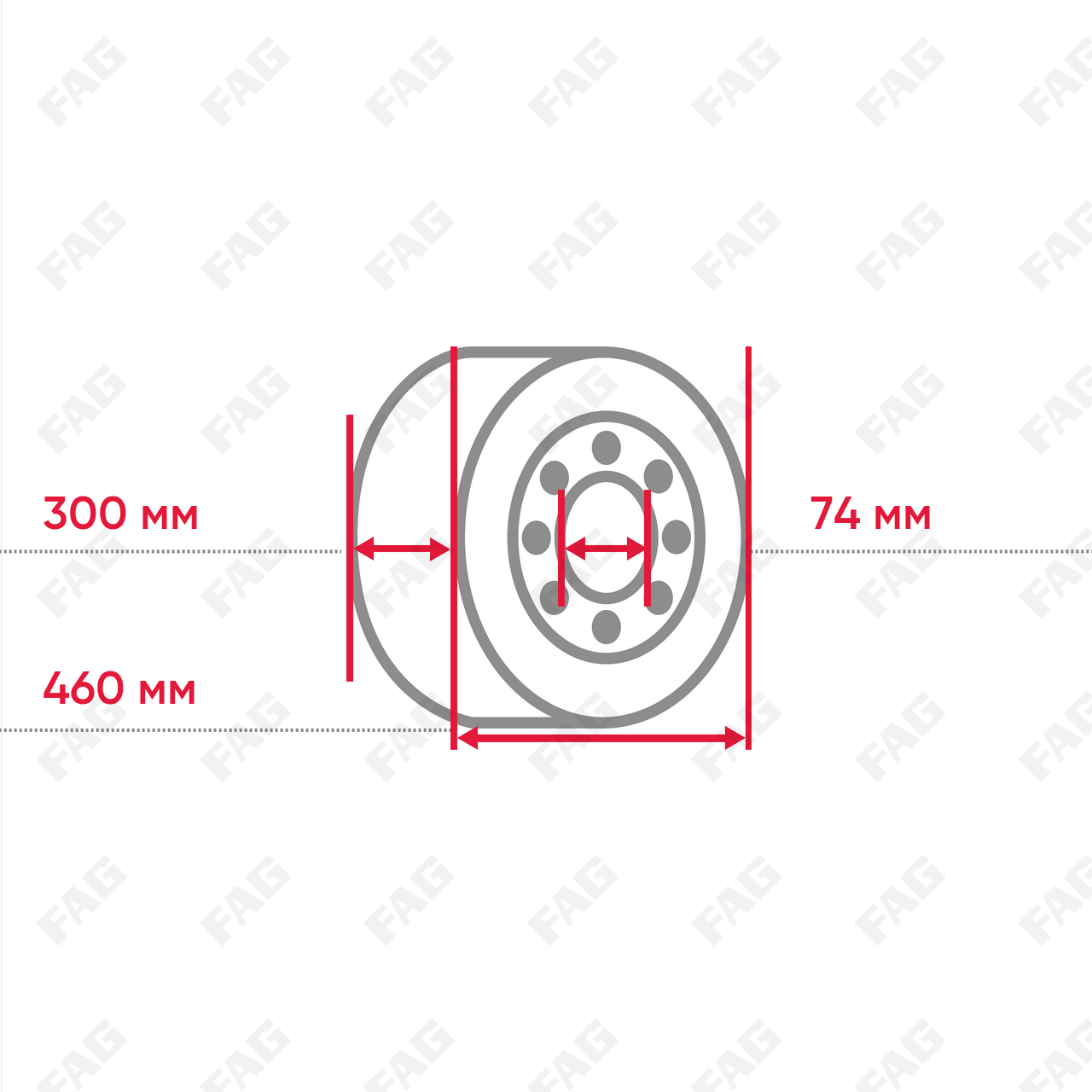 Радиально-упорный шарикоподшипник 7060-MP-UO