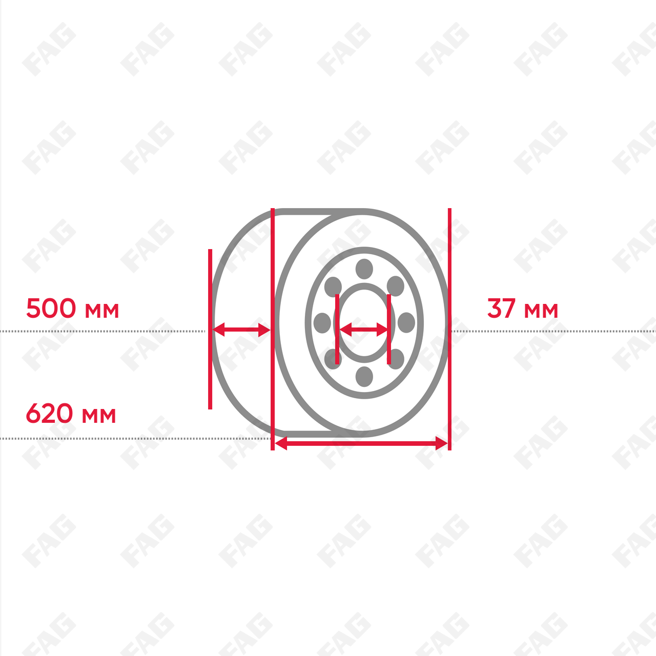 Радиальный шарикоподшипник 608/500-MA