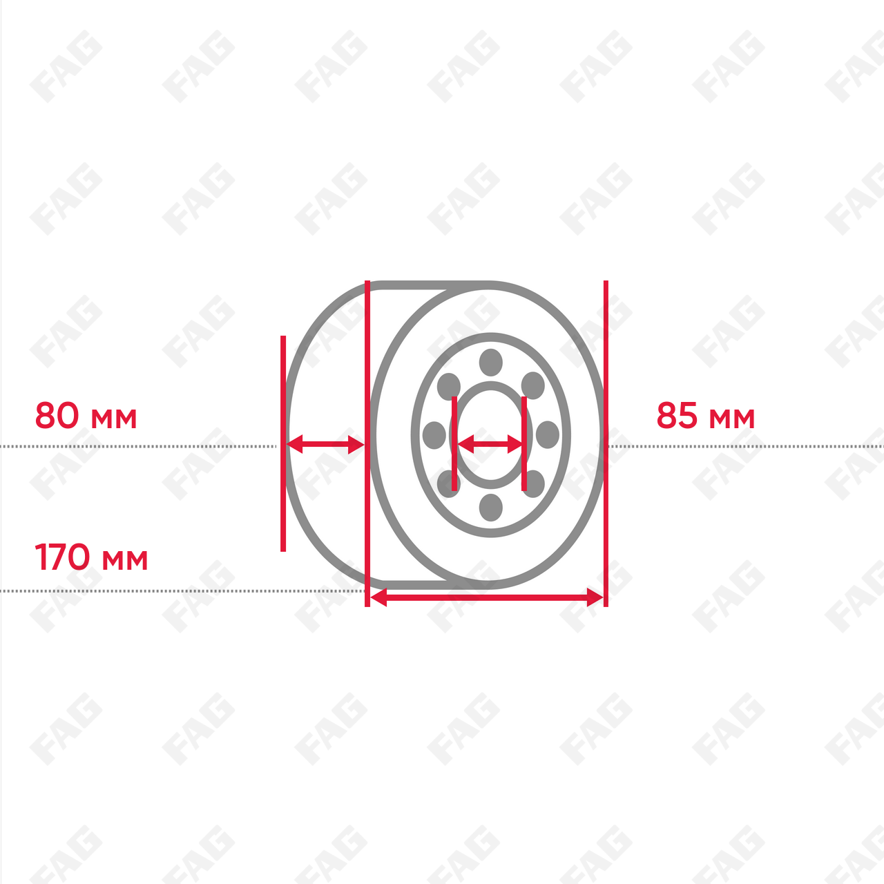 Комплект конического роликоподшипника 31316-XL-DF-A100-140