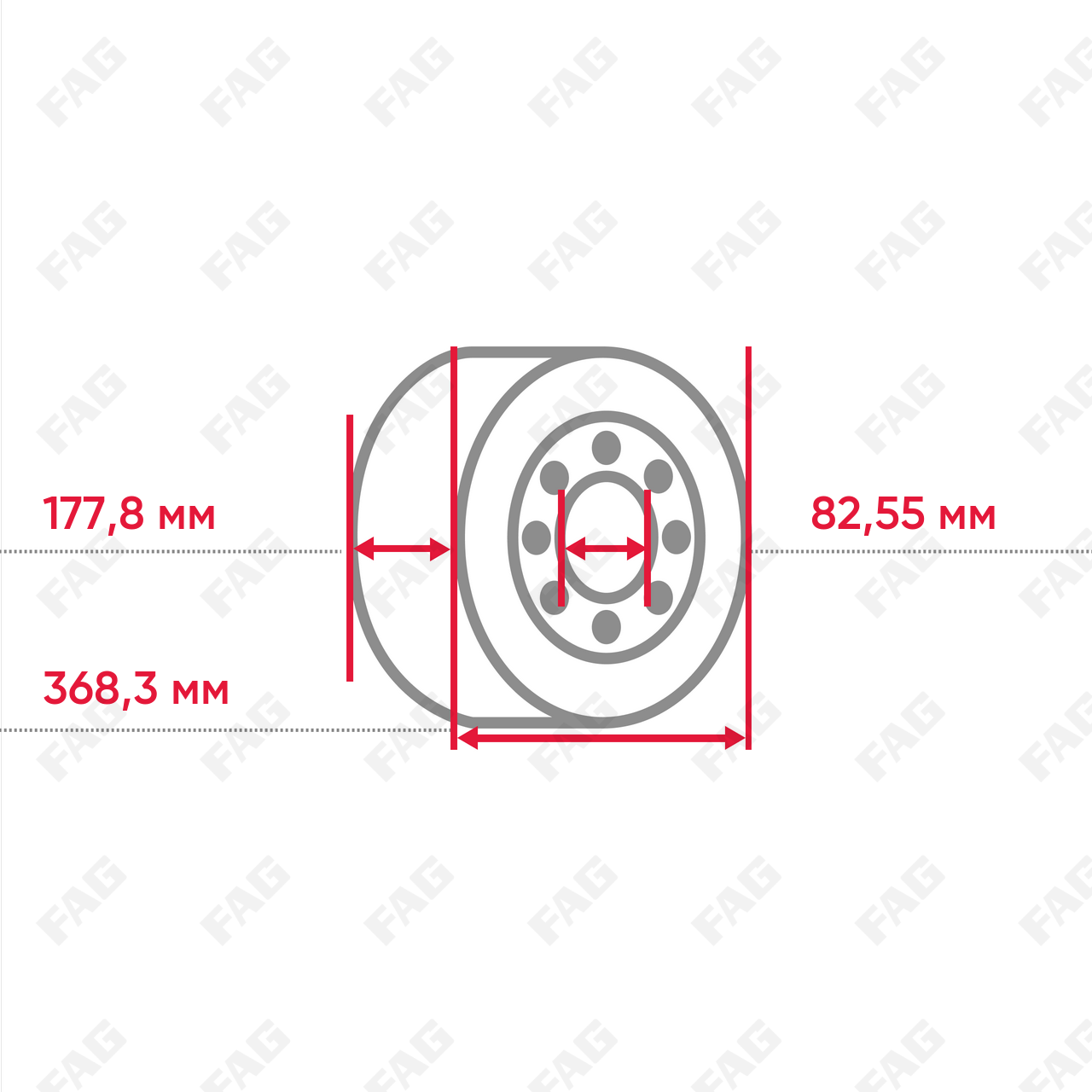 Упорный конический роликоподшипник KT711-MPA