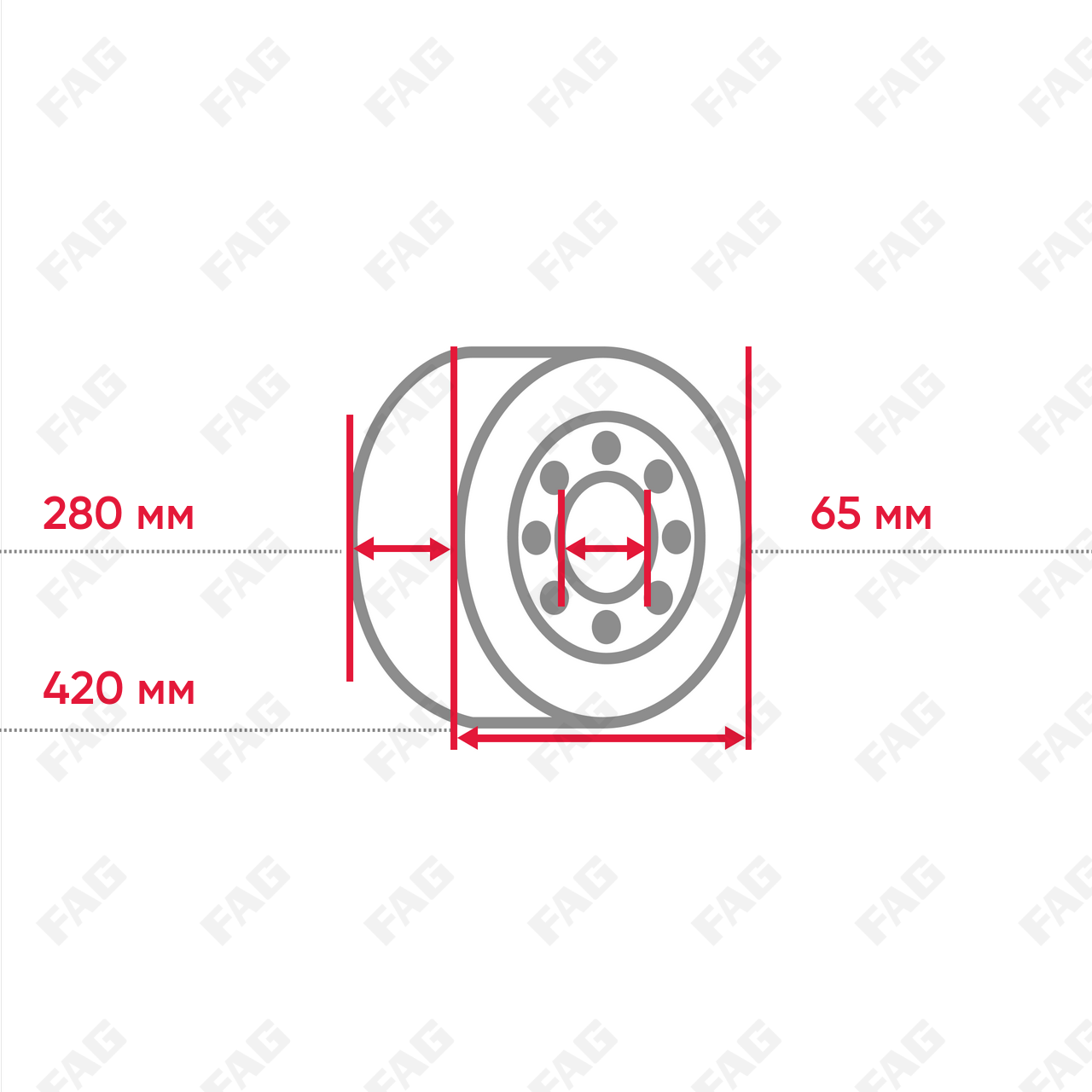 Подшипник с четырехточечным контактом QJ1056-N2-MPA-C4