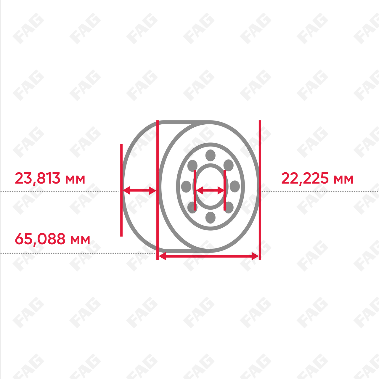 Конический роликоподшипник K23092-23256