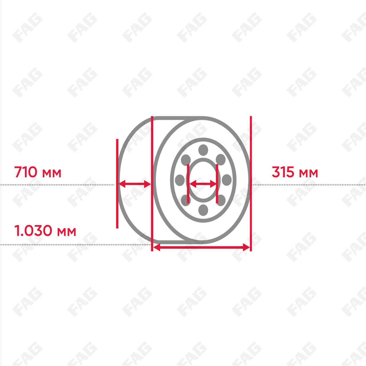 Радиальный сферический роликоподшипник 240/710-B-K30-MB