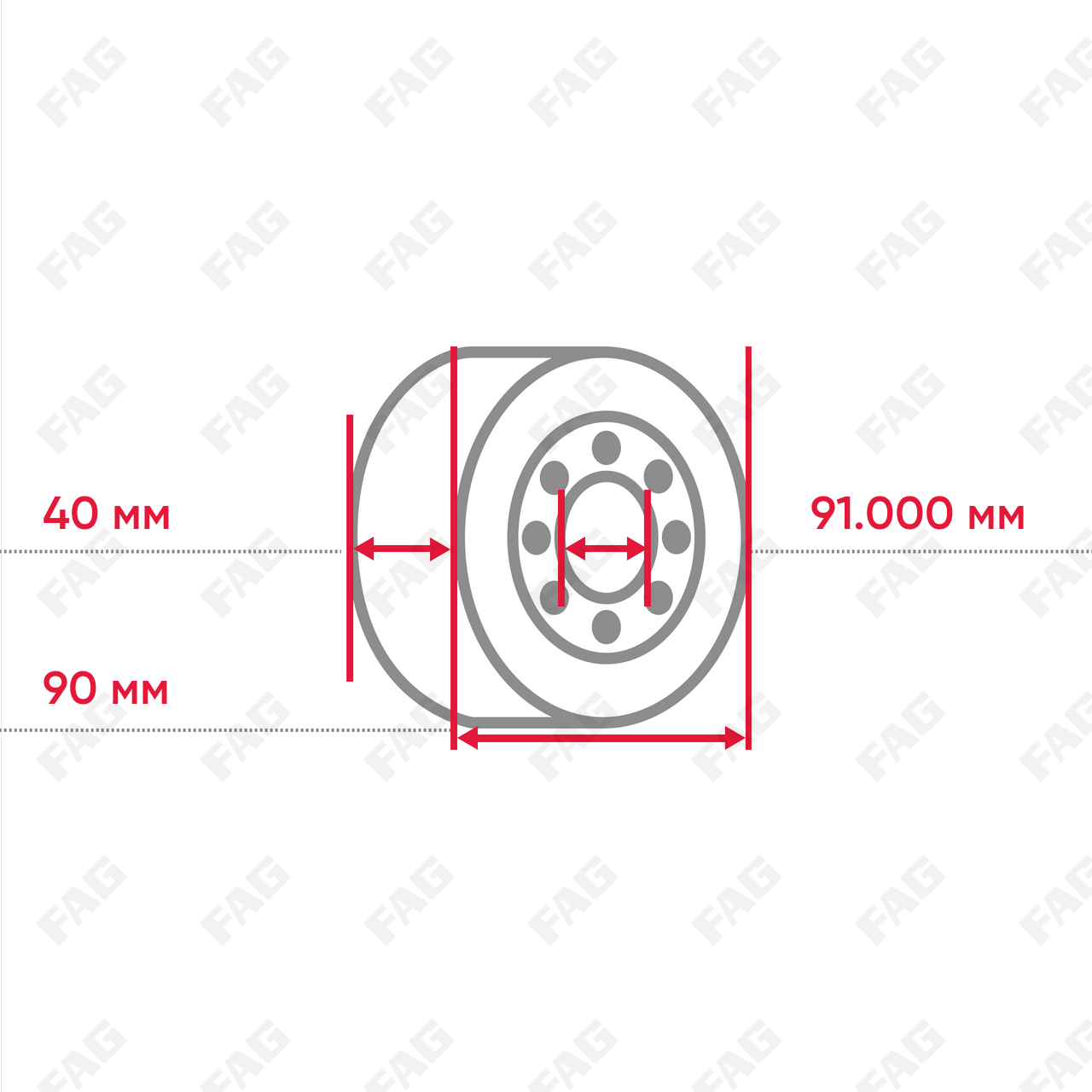 Конический роликоподшипник 30308-A-R