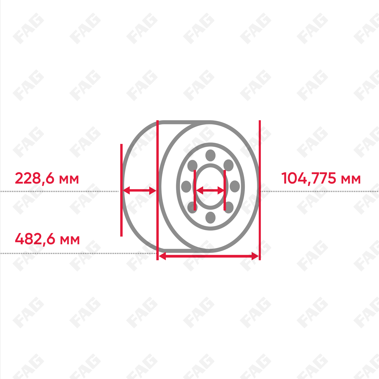 Упорный конический роликоподшипник KT911-MPA