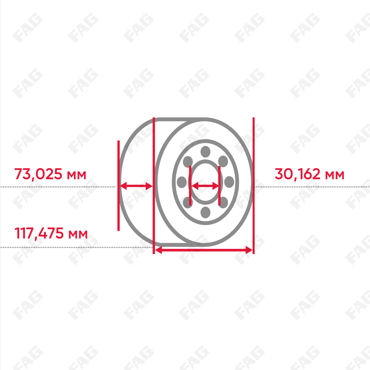 Конический роликоподшипник K33287-33462-XL-W60CS