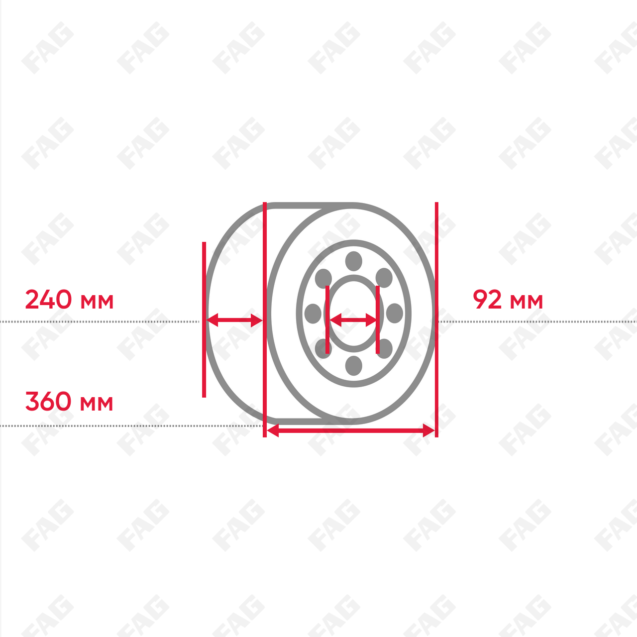 Радиальный сферический роликоподшипник 23048-BE-XL-C4>C