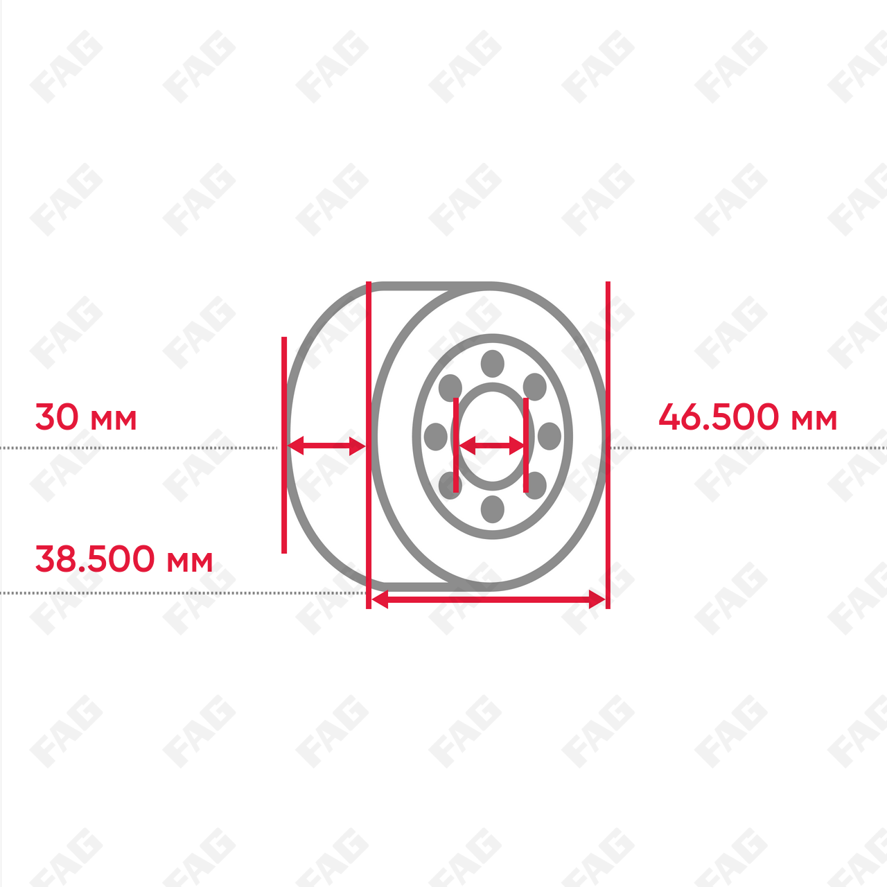 Конический роликоподшипник R32006-X