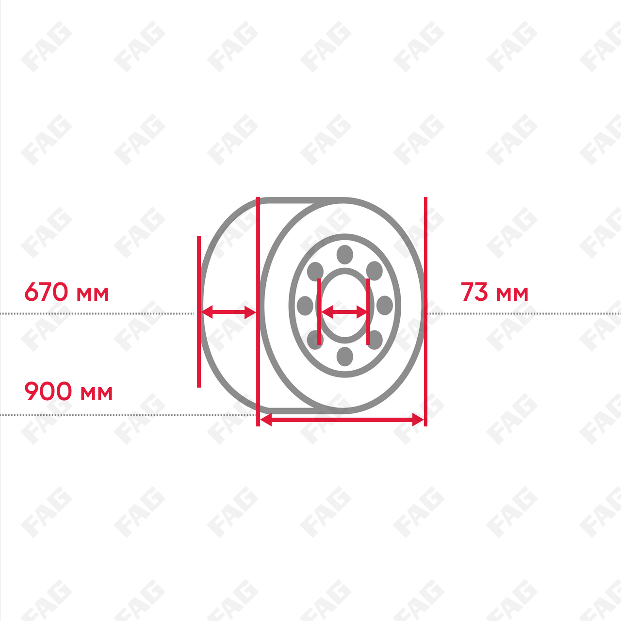 Радиальный шарикоподшипник 609/670-M