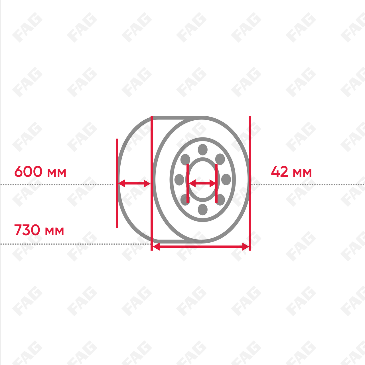 Радиально-упорный шарикоподшипник 708/600-MP