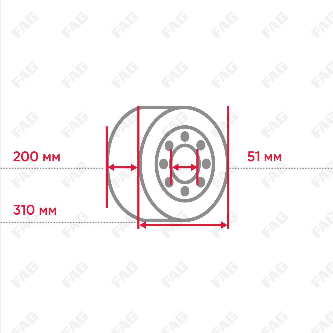 Подшипник с четырехточечным контактом QJ1040-MPA