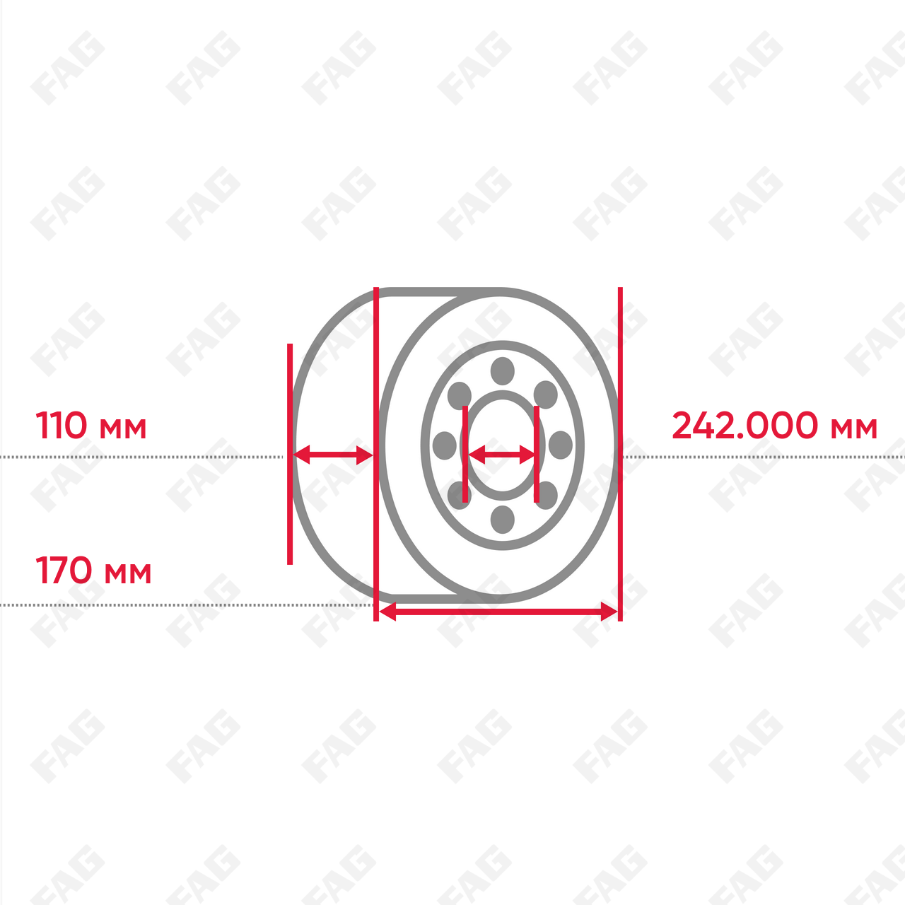 Конический роликоподшипник 32022-X-R