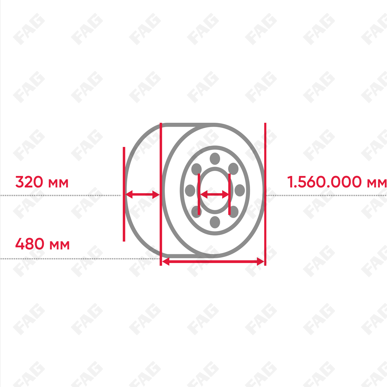 Конический роликоподшипник 32064-X-R