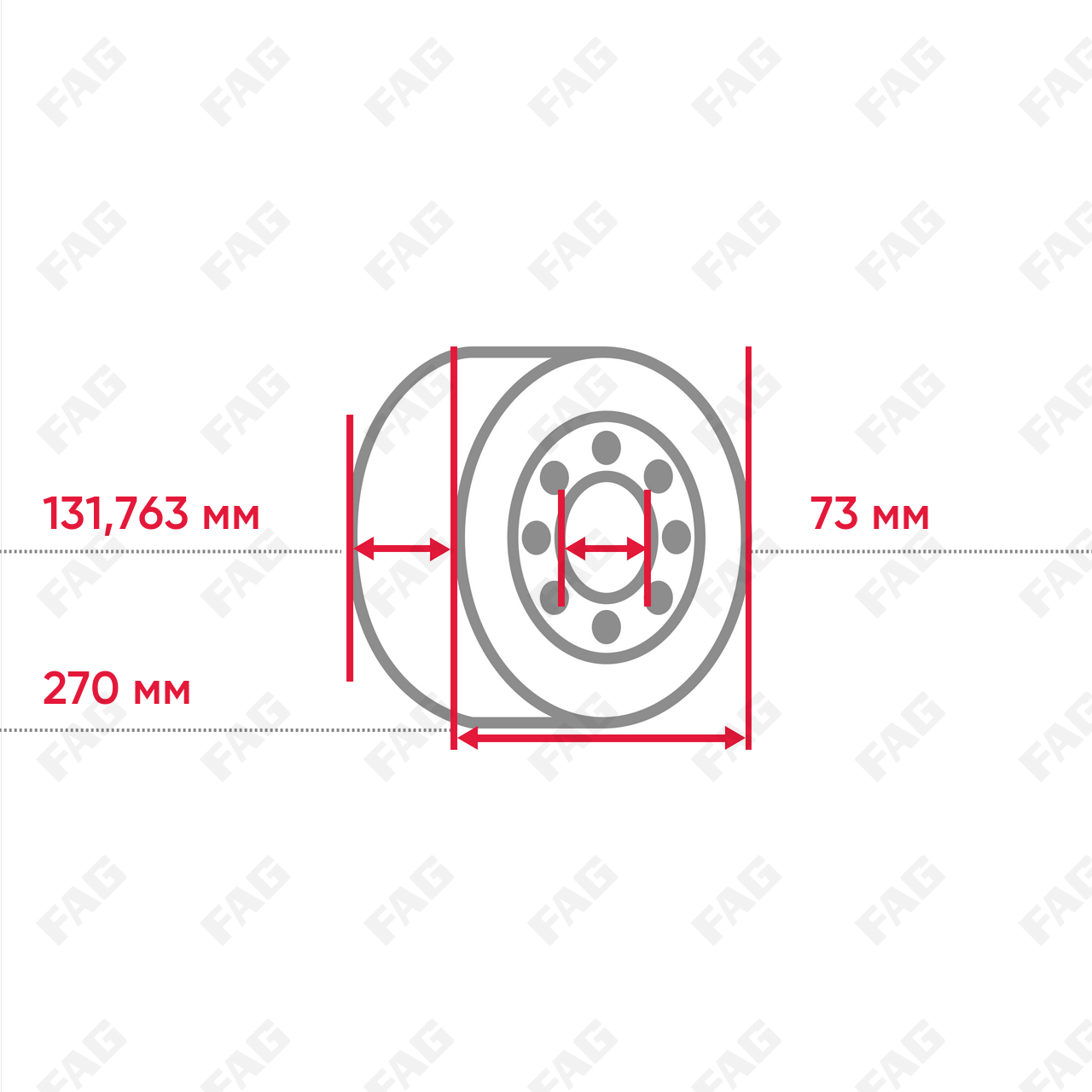 Радиальный сферический роликоподшипник 222S.503