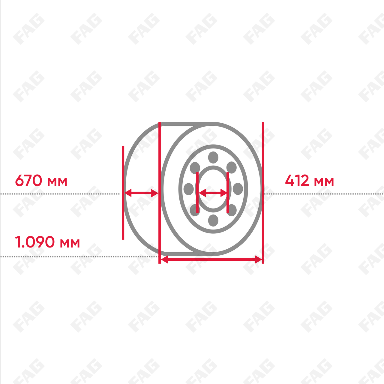 Радиальный сферический роликоподшипник 241/670-B-K30-MB