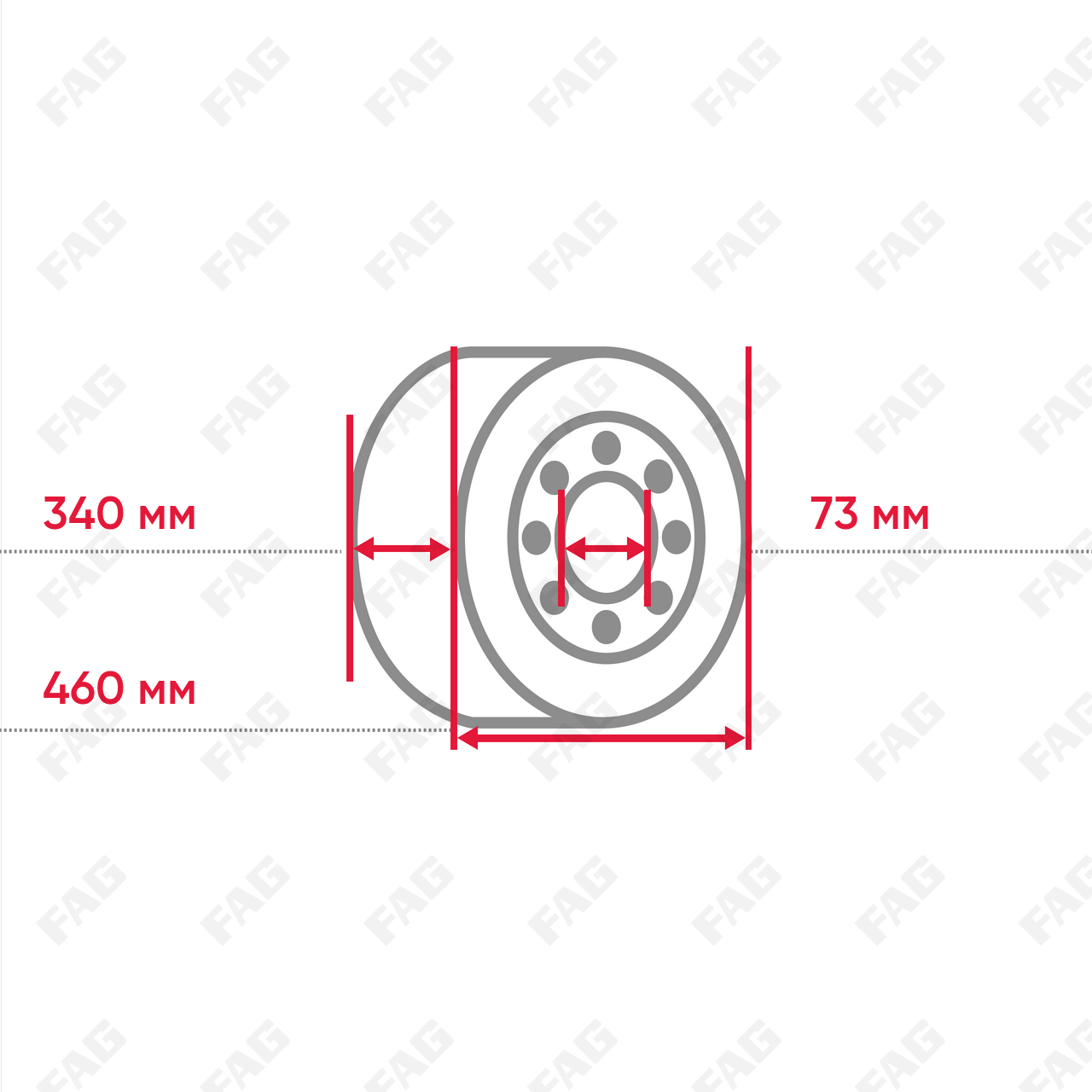 Упорно-радиальный сферический роликоподшипник 29268-E1-MB