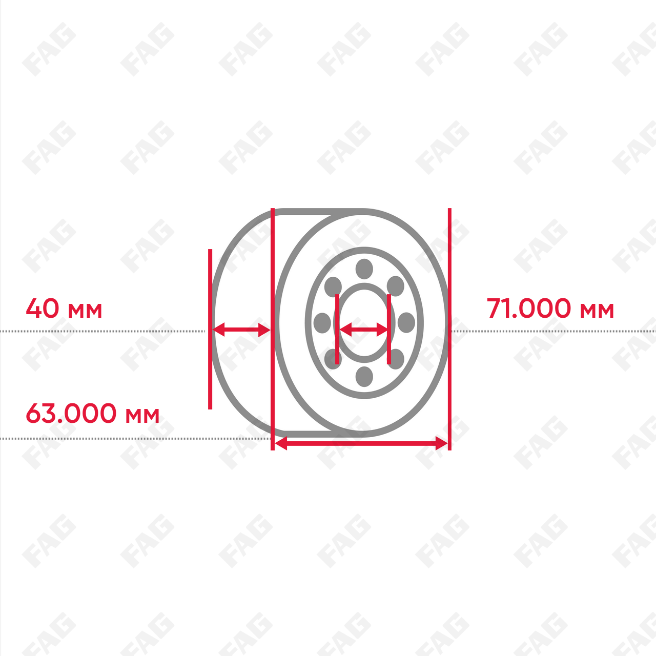 Конический роликоподшипник R32008-X-XL