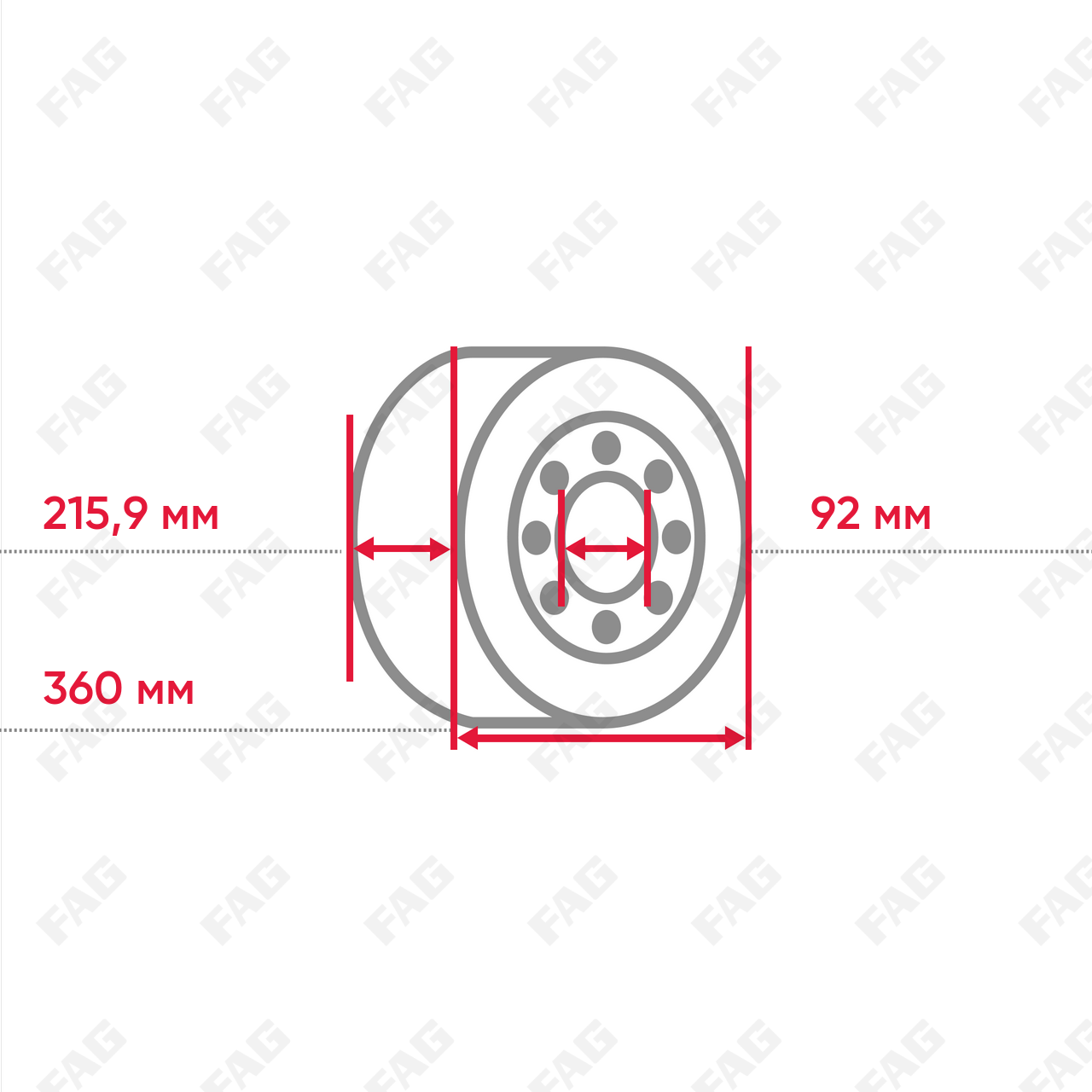 Радиальный сферический роликоподшипник 230S.808