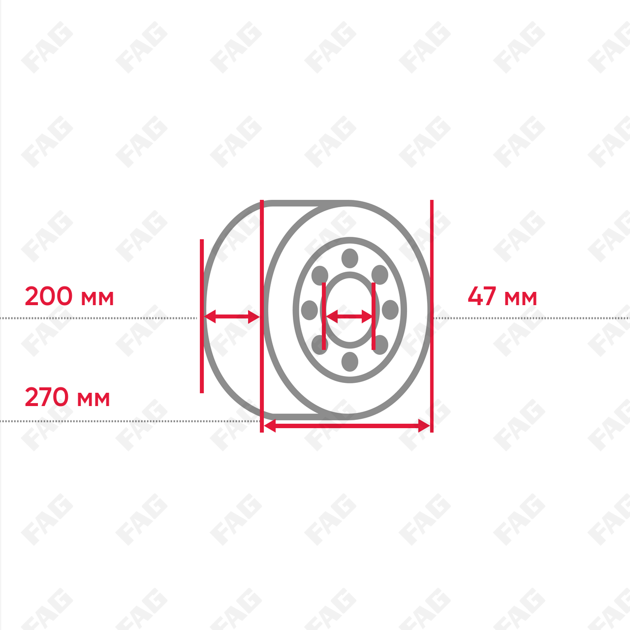 Конический роликоподшипник T2DD200