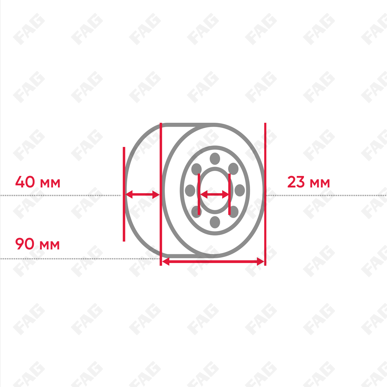 Радиальный шарикоподшипник 6308-2RSR-L207