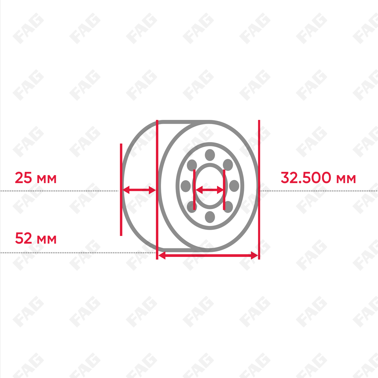 Конический роликоподшипник 30205-A-R