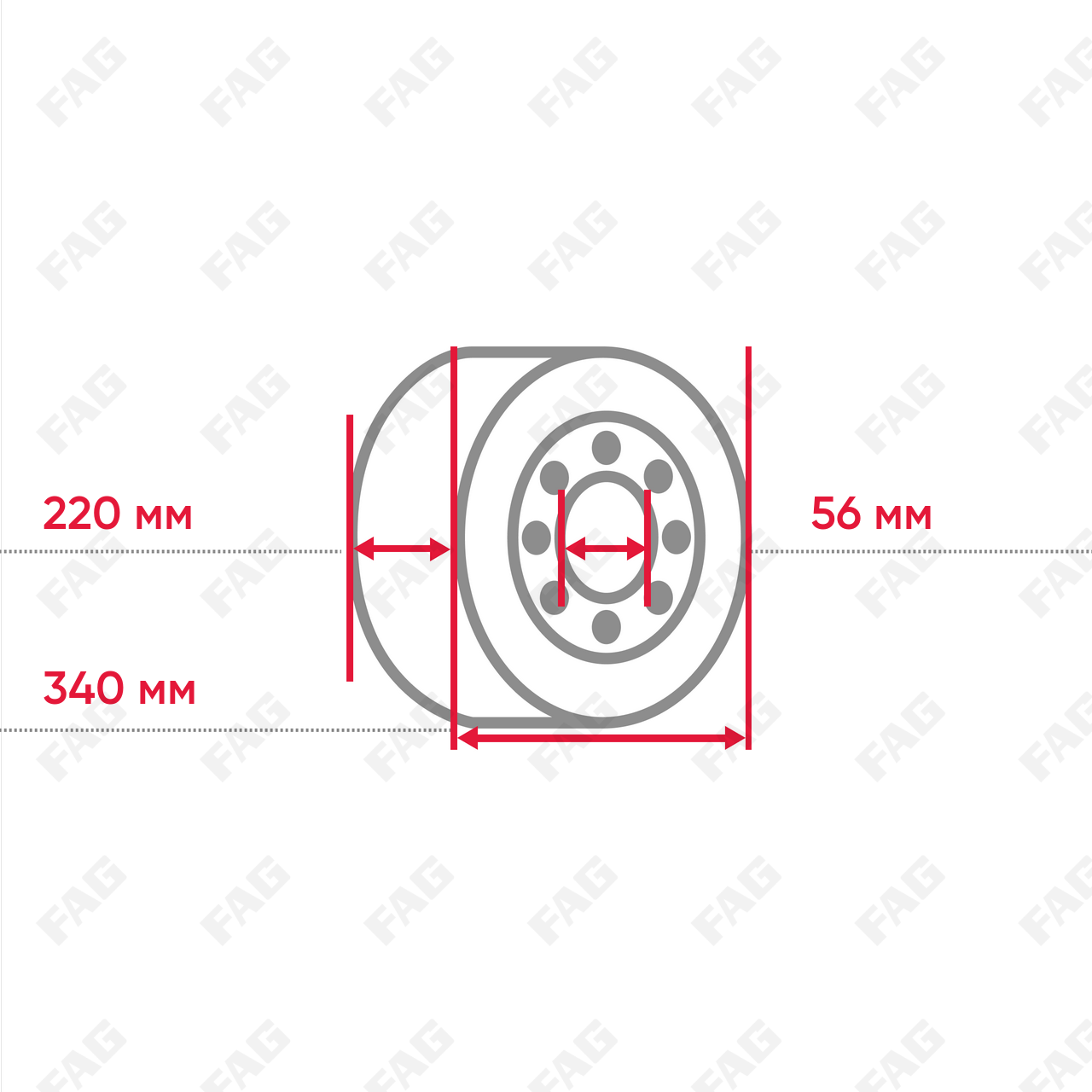 Цилиндрический роликоподшипник NJ1044-M1