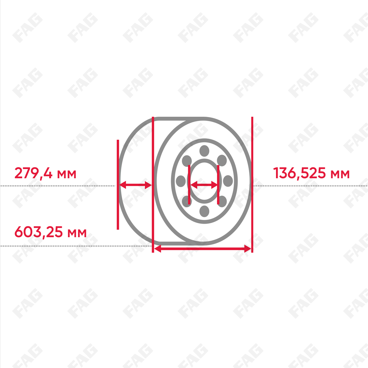 Упорный конический роликоподшипник KT1120-MPA