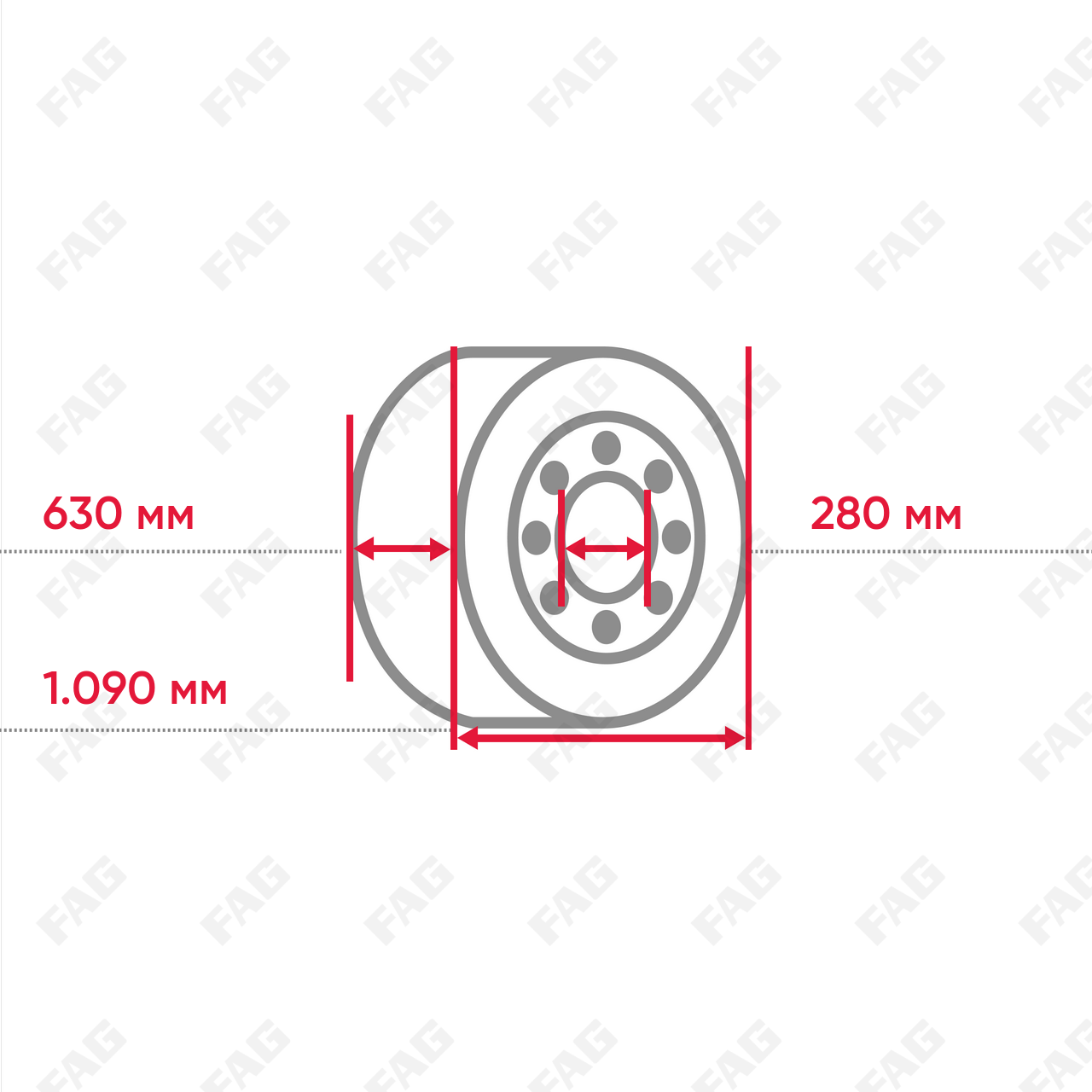 Упорно-радиальный сферический роликоподшипник 294/630-E1-XL-MB