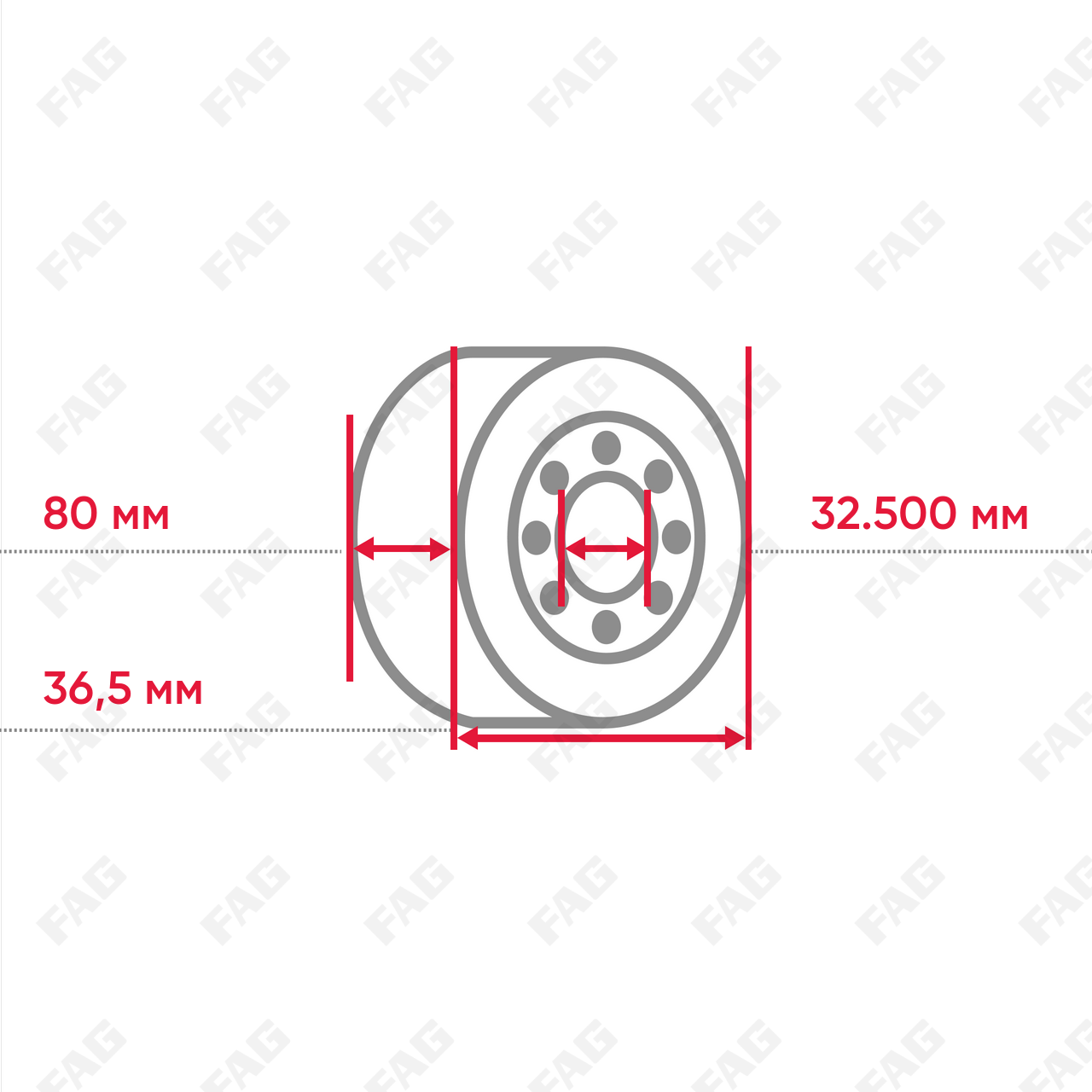 Радиальный шарикоподшипник SK104-208-KTT-L402/70-AH10