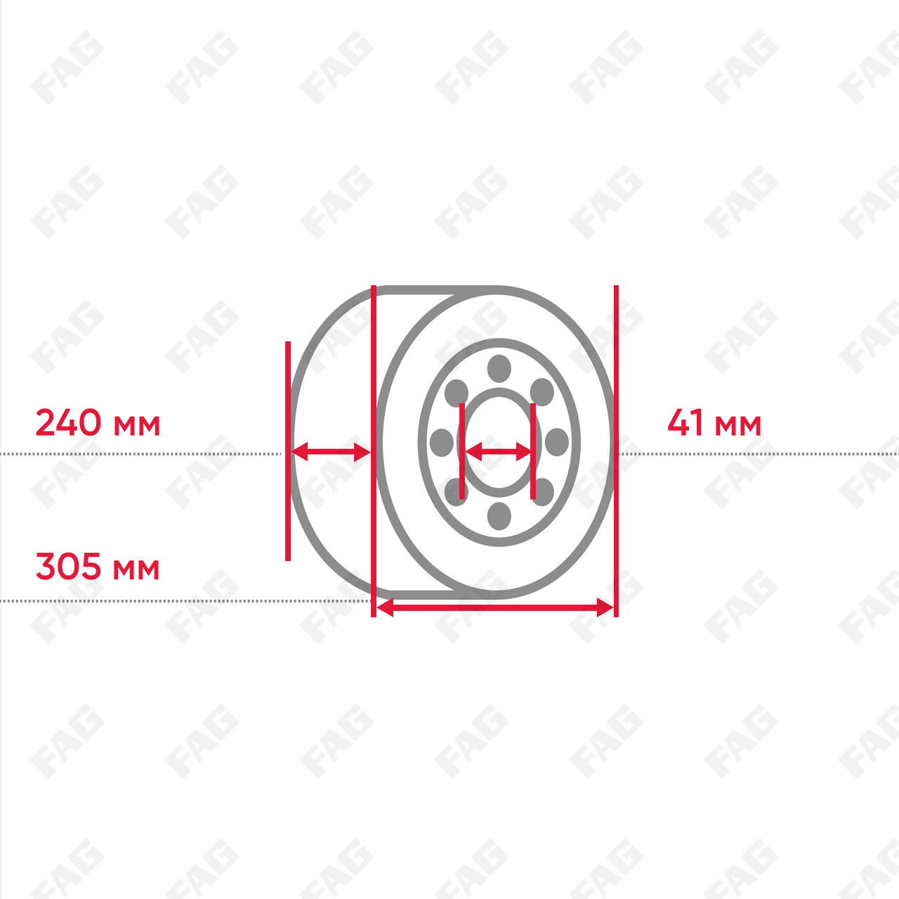 Конический роликоподшипник T2DC240